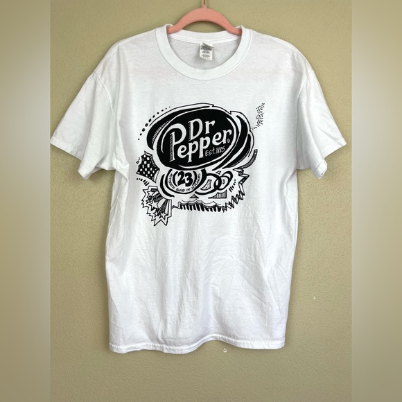 Dr. Pepper Heavy Cotton Unisex Short Sleeve Tee Shirt Size L - Picture 1 of 7